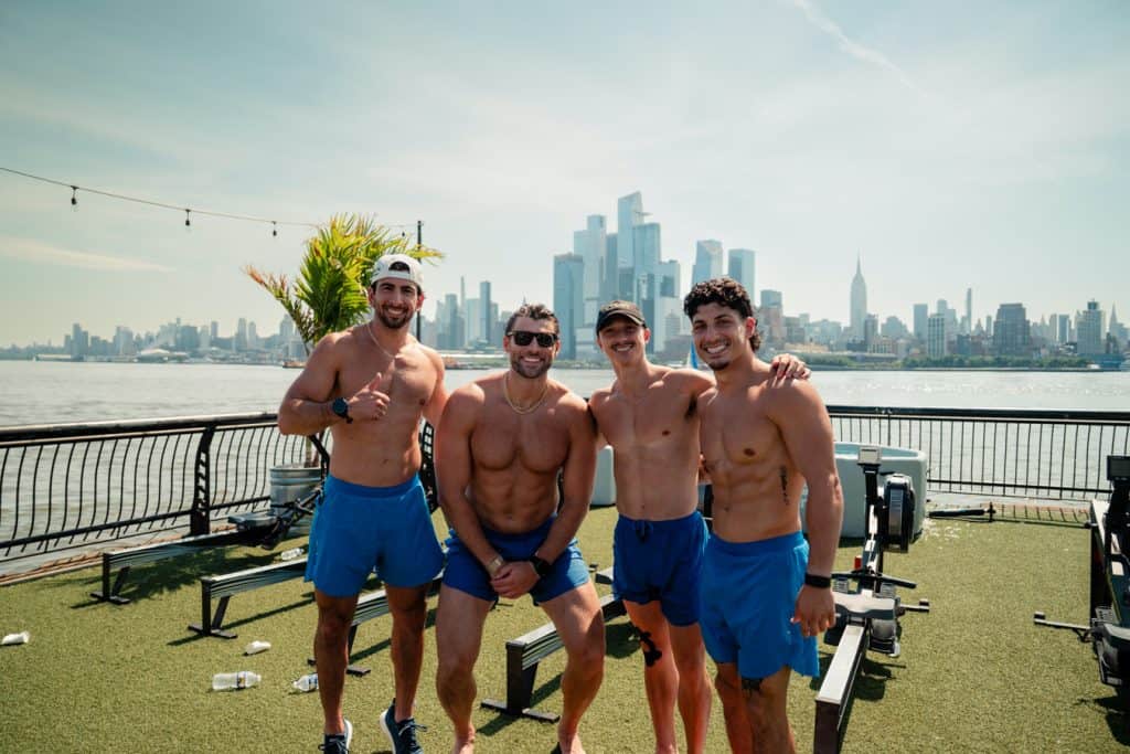 VTLZR runners gathered as a group at the 2025 Jersey City Marathon